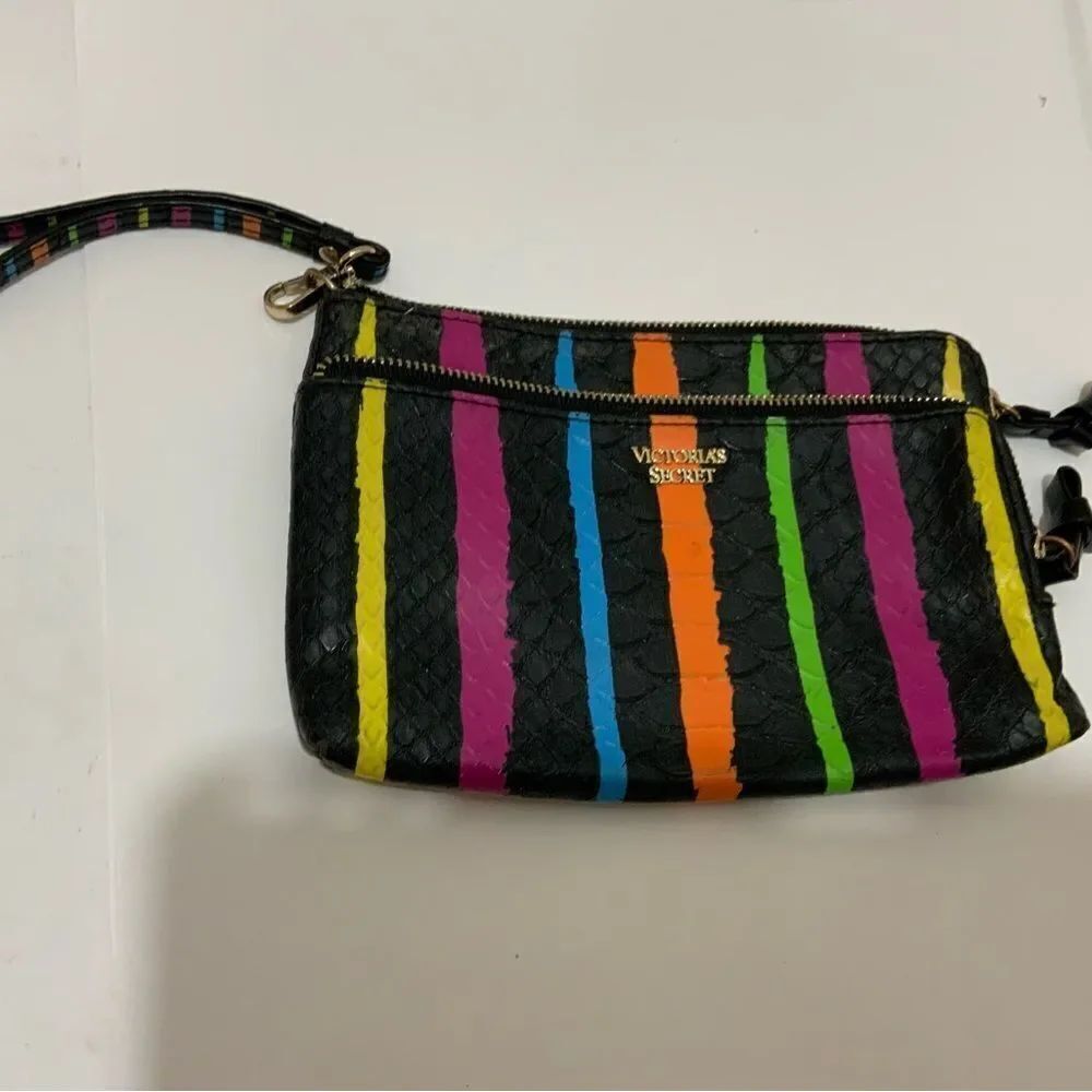victoria secret multicolor clutch wrislet
